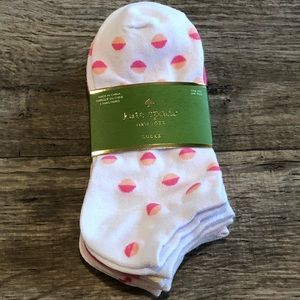 Kate Spade New York 3 Pack No Show Socks